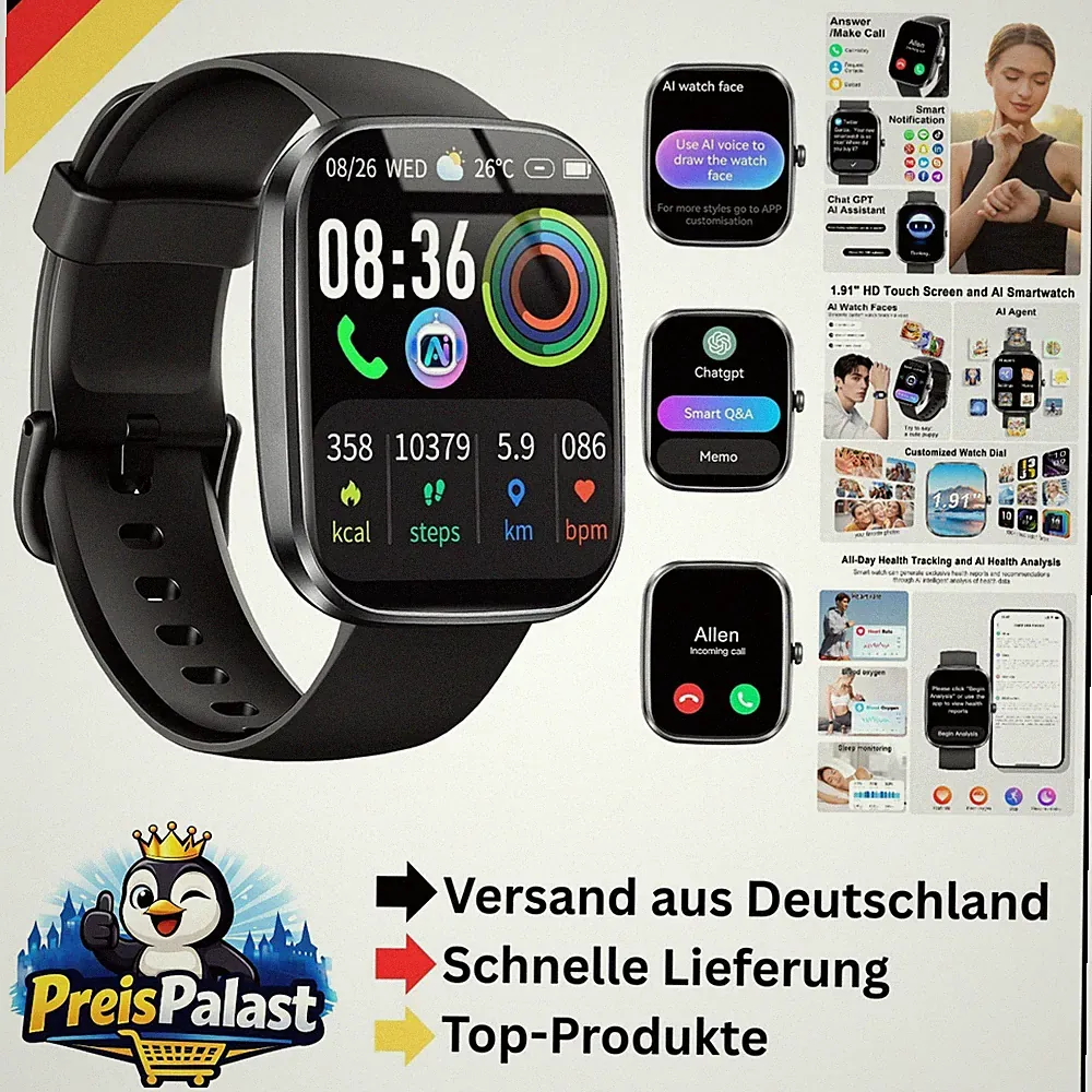 Uaue Smartwatch Damen