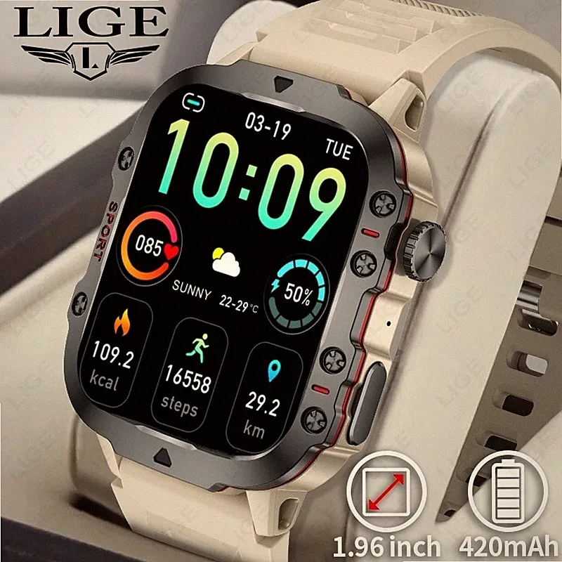 Smartwatch Herren Damen Armbanduhr mit Pulsuhr Blutsauerstoff Sport Wasserdicht