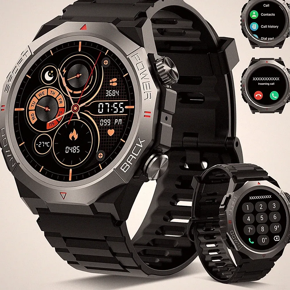 Smartwatch Herren Damen Bluetooth Anruf IP68 Sportuhr Fitness Tracker Puls