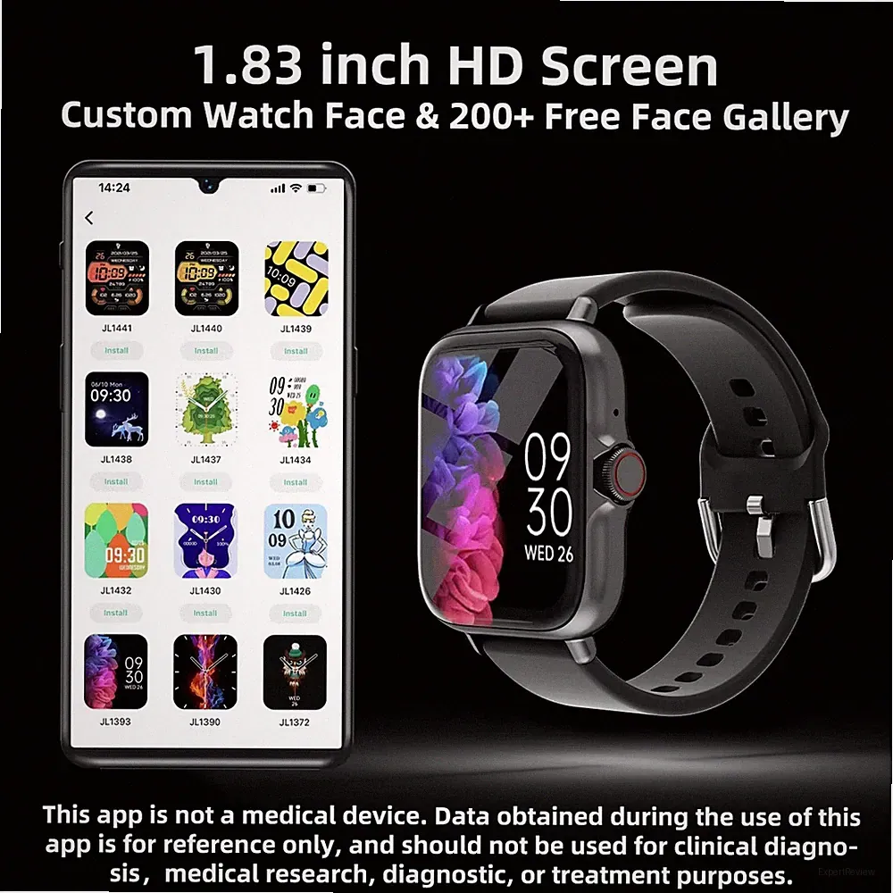 Smartwatch Herren Damen – Fitness Bluetooth watch Anruf & Nachricht Alarm