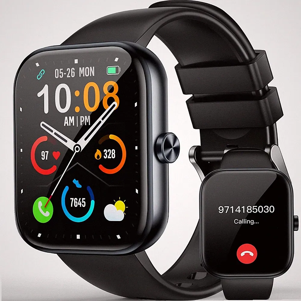Smartwatch Herren Damen, Fitness Tracker, Smart Watch, Schwarz