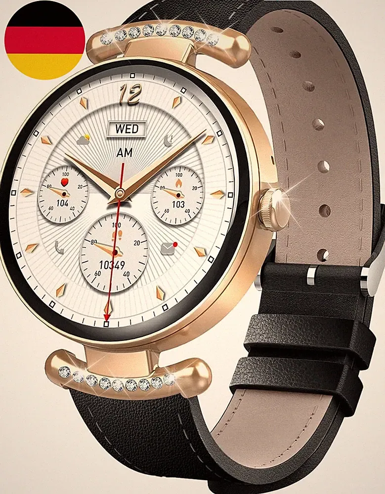 Smartwatch Herren Damen Fitnessuhr Bluetooth Anrufe IP68 Wasserdicht-W-06