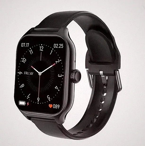 Smartwatch Herren Damen Fitnessuhr, Bluetooth, Schwartz