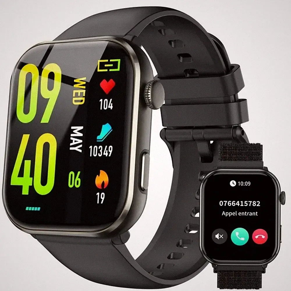 Smartwatch Herren Damen, Fitnessuhr mit LED Taschenlampe Bluetooth & Anrufe Fitn