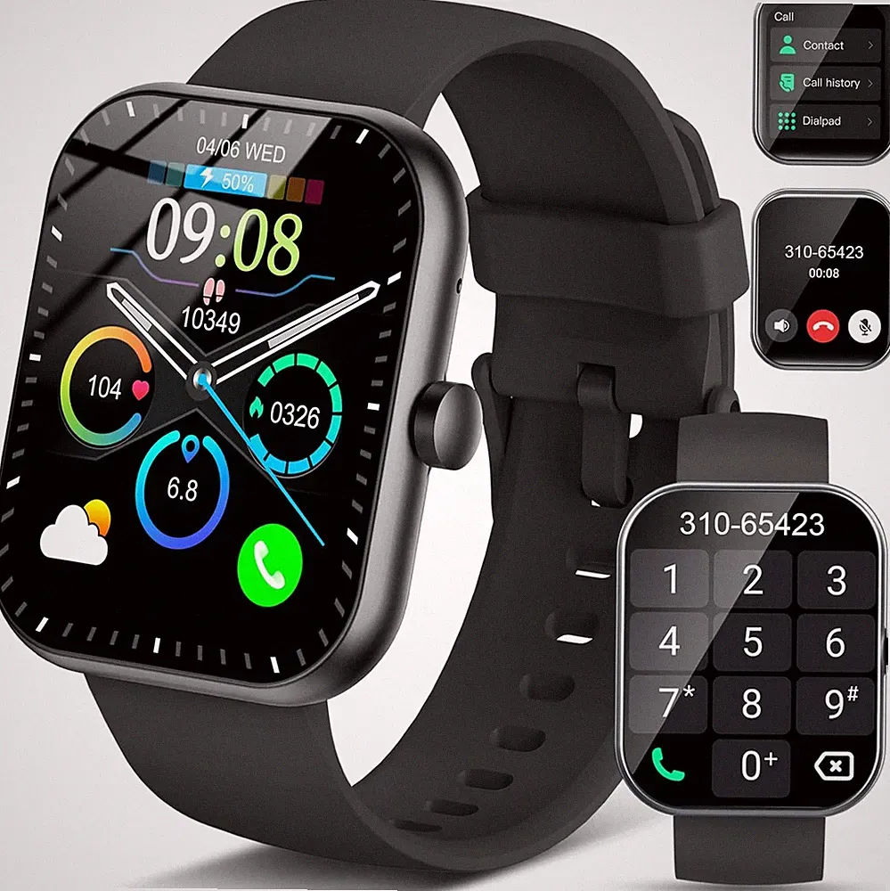 Smartwatch Herren Damen Fitnessuhr Mit Telefonfunktion für Android IOS Tablet