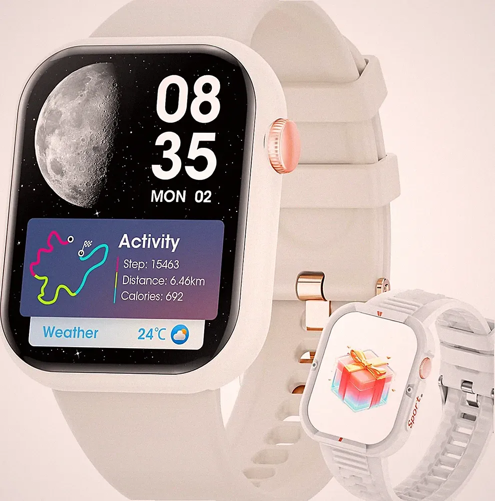 Smartwatch Herren Damen für Android iOS Fitnessuhr Pulsuhr Schrittzähler Elegant