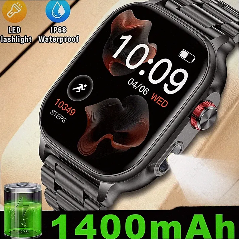 🔥Smartwatch Herren Damen mit Bluetooth Anrufe Fitness Herzfrequenz Wasserdicht