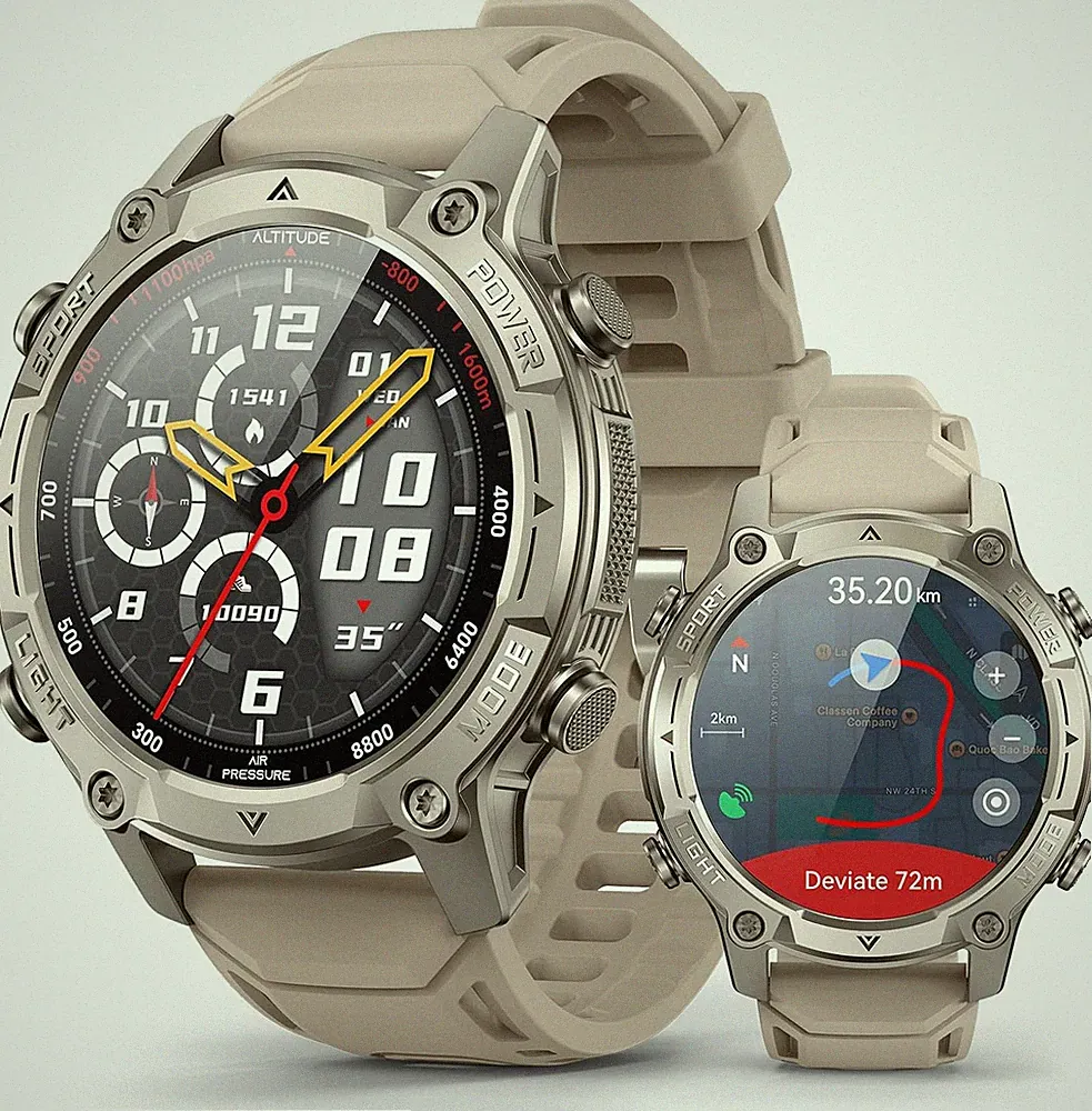 Smartwatch Herren Damen Mit Gps,Offline-Karten & 6-Satelliten-Navi, 5ATM Wasserd