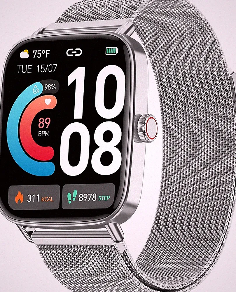 Smartwatch Herren Damen Mit Telefonfunktion,1.85" HD Uhren Mit Herzfrequenz Schl