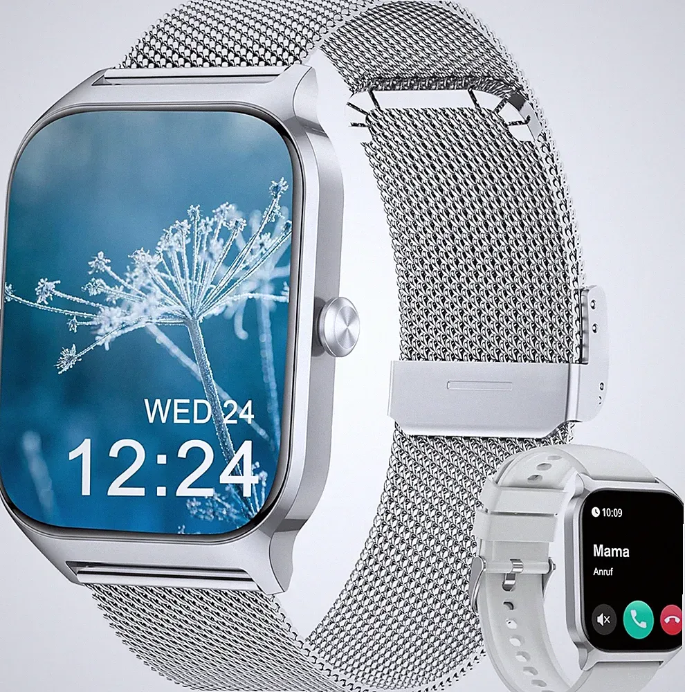 Smartwatch Herren Damen mit Telefonfunktion Armbanduhr für iOS Android Outdoor