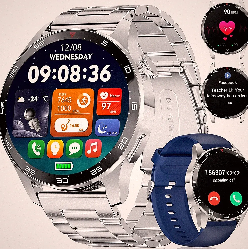 Smartwatch Herren Damen mit Telefonfunktion Armbanduhr Sportuhr iPhone Samsung