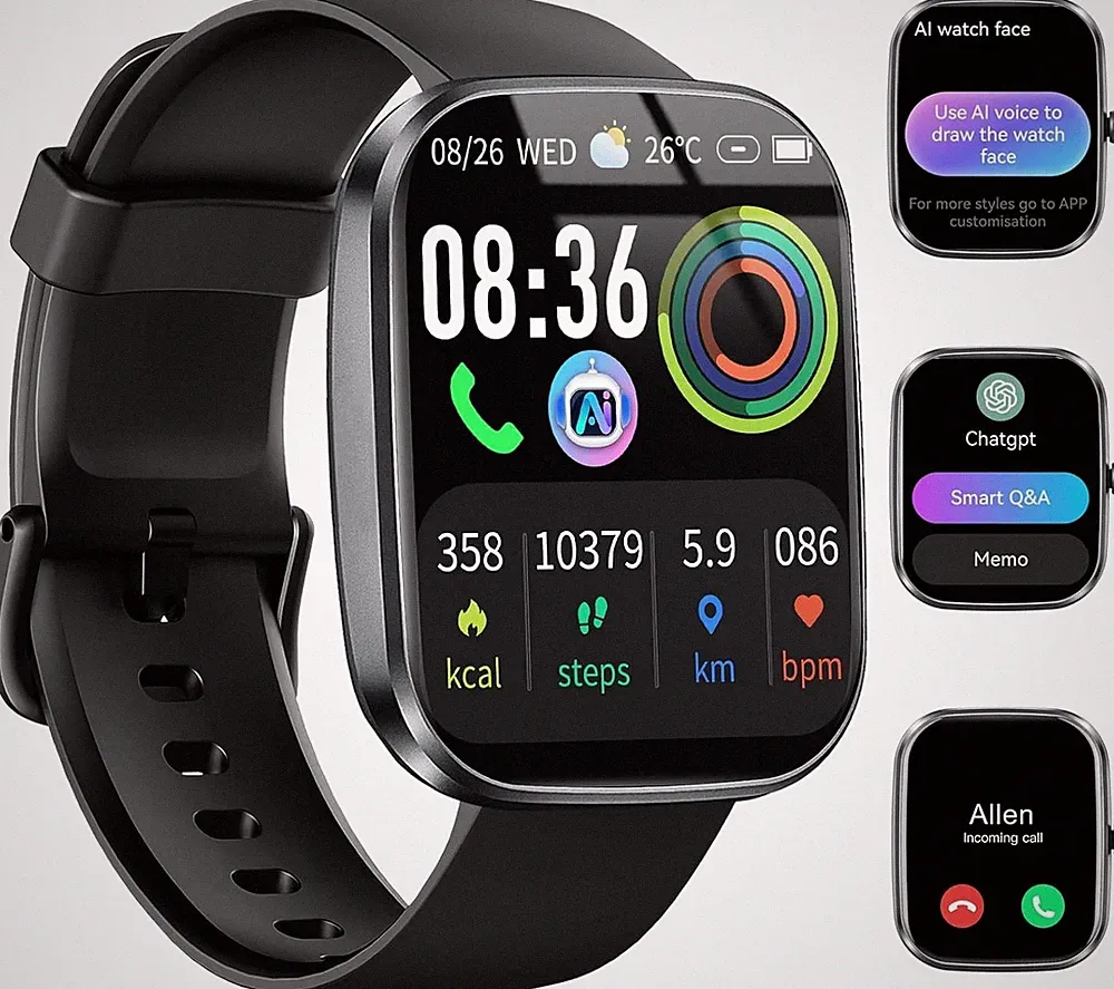 Smartwatch Herren Damen mit Telefonfunktion Armbanduhr Watch für Android iOS