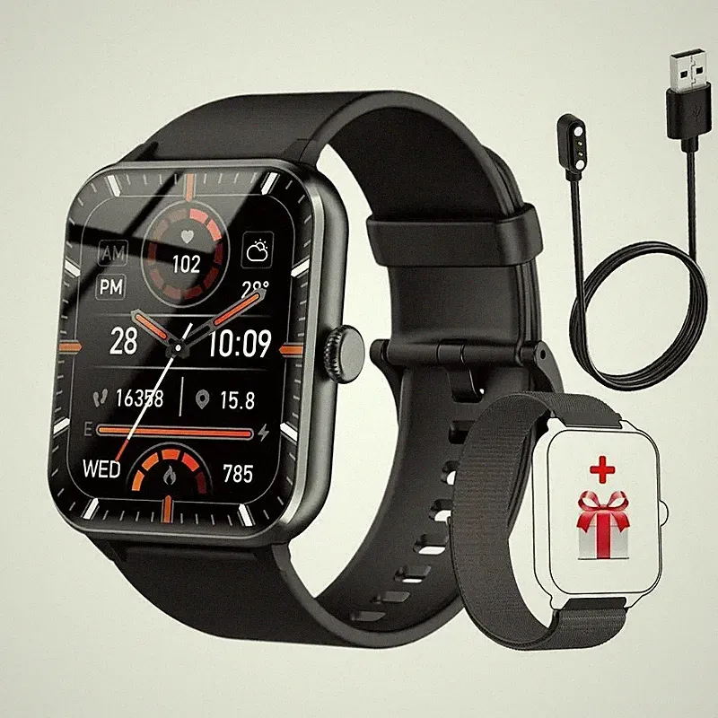Smartwatch Herren Damen mit Telefonfunktion mit Schrittzähler Sportuhr Pulsmesse