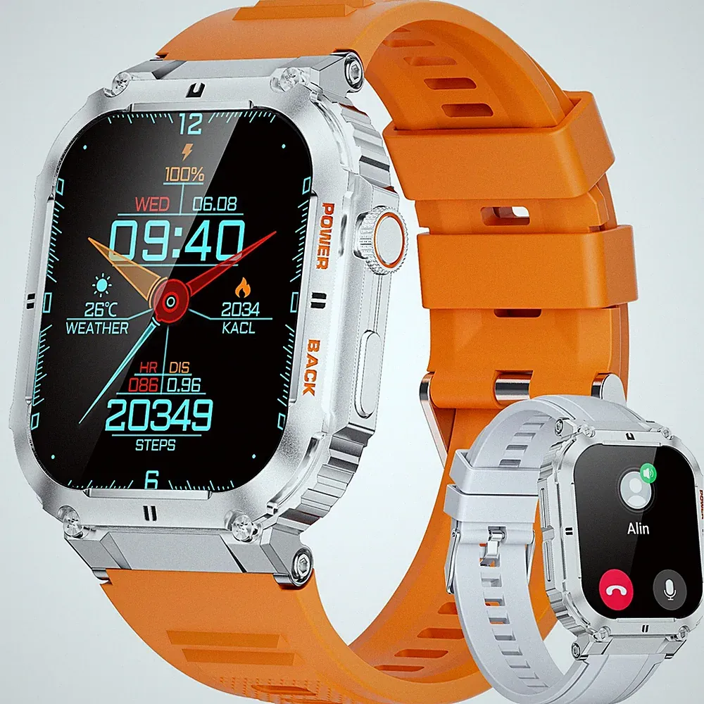 Smartwatch Herren Damen mit Telefonfunktion Sport Armbanduhr für iPhone Android