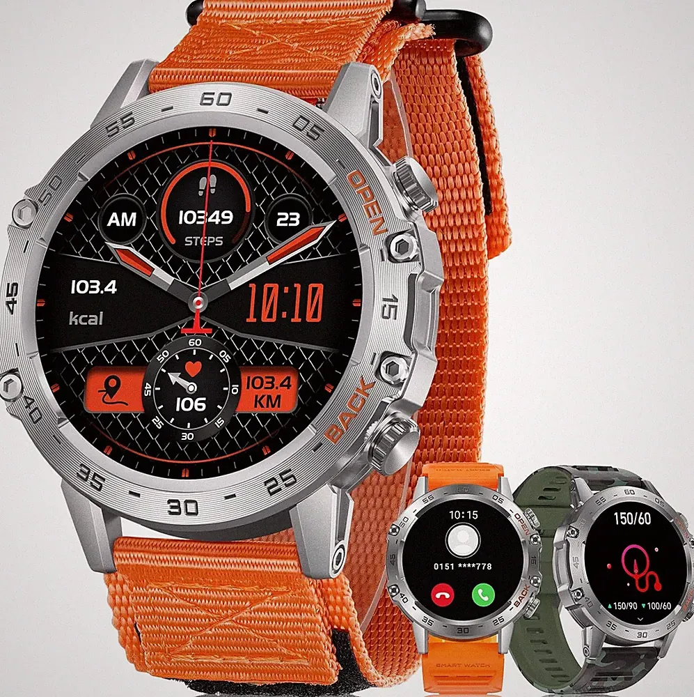 Smartwatch Herren Damen mit Telefonfunktion Sportuhr Armbanduhr für Android IOS
