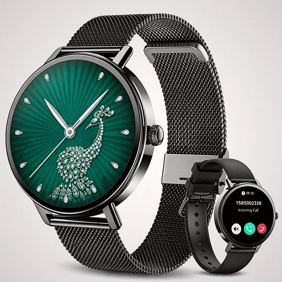 Smartwatch Herren Damen Telefonfunktion Blutsauerstoff Sensor Blutdruck Monitor