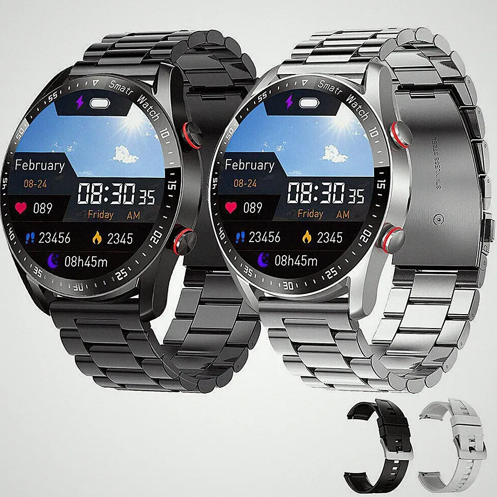 Smartwatch Herren EKG+PPG Smartwatch Wasserdicht Bluetooth Anruf Herzfrequenz