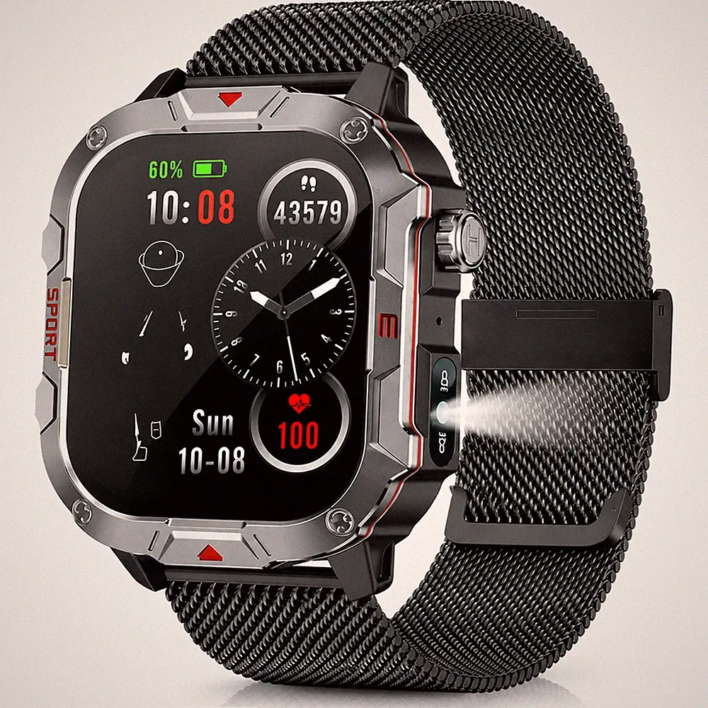 Smartwatch Herren Fitness Tracker Schrittzähler für Samsung Galaxy iPhone Xiaomi
