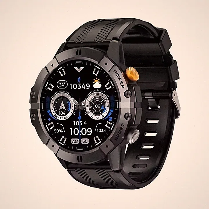 Smartwatch Herren Fitness Uhr 1,52” HD rund Outdoor IP67 Sport Bluetooth