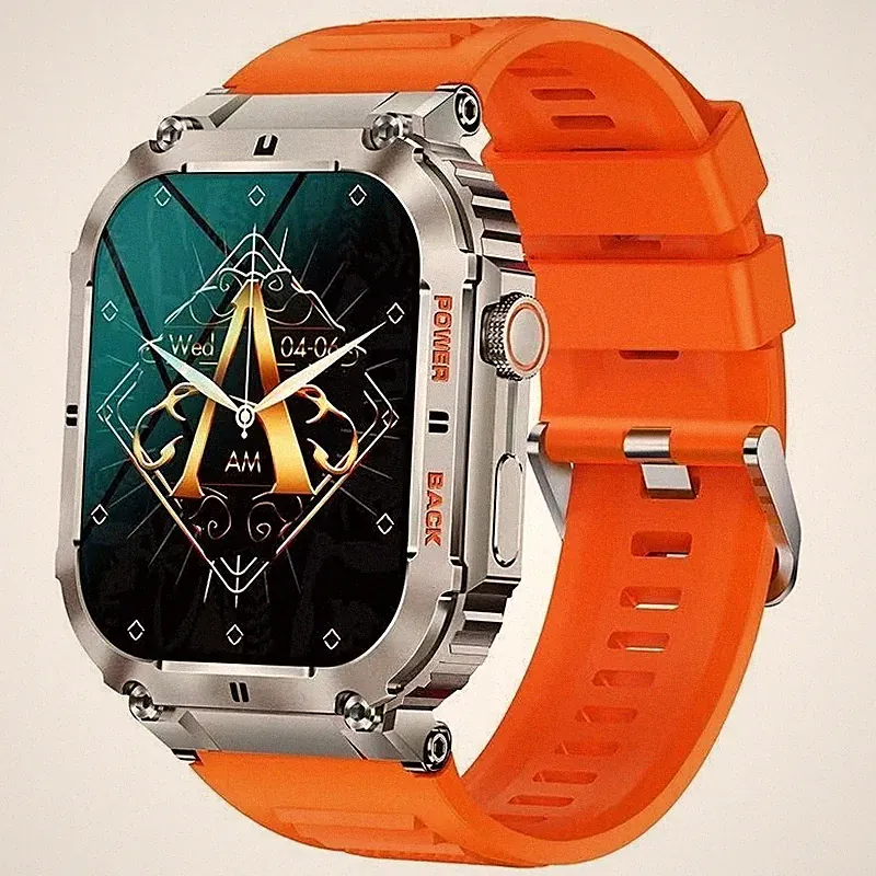 Smartwatch Herren Fitnessuhr Armbanduhr mit Pulsmesser Anruf Schrittzähler