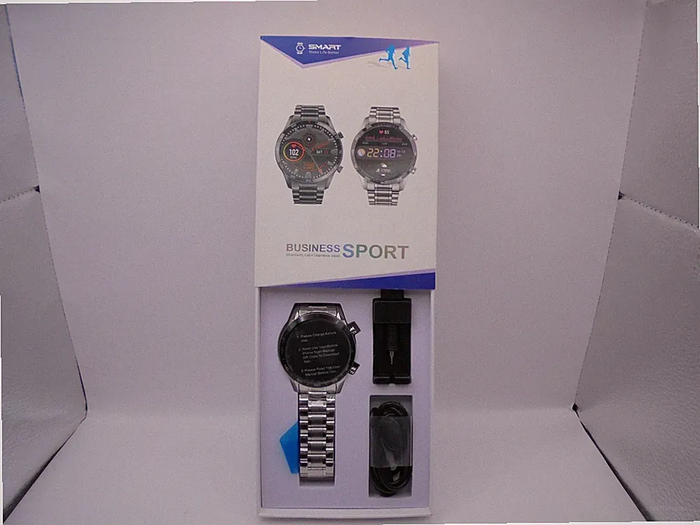Smartwatch Herren für Android iOS Silber