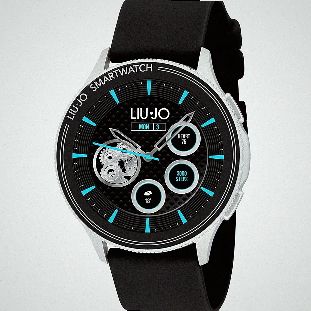Smartwatch Herren LIU JO LUXURY VOICE SWLJ072 Silikon Schwarz Touchscreen