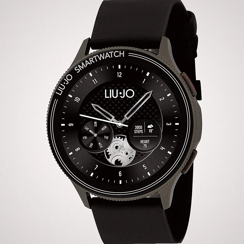 Smartwatch Herren LIU JO LUXURY VOICE SWLJ073 Silikon Schwarz Touchscreen