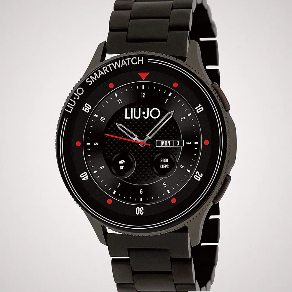 Smartwatch Herren LIU JO LUXURY VOICE SWLJ076 Edelstahl Schwarz Touchscreen