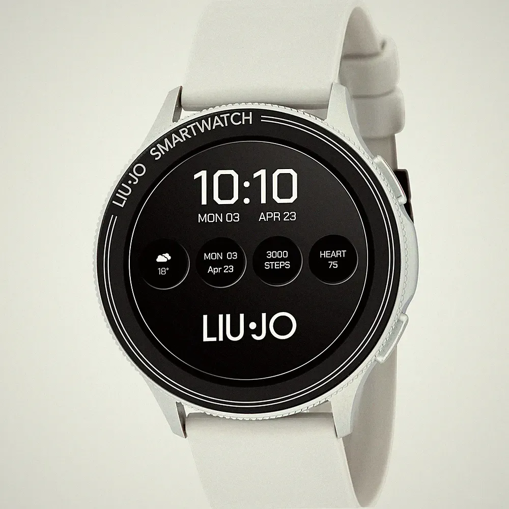 Smartwatch Herren LIU JO LUXURY VOICE SWLJ077 Silikon Weisse Touchscreen