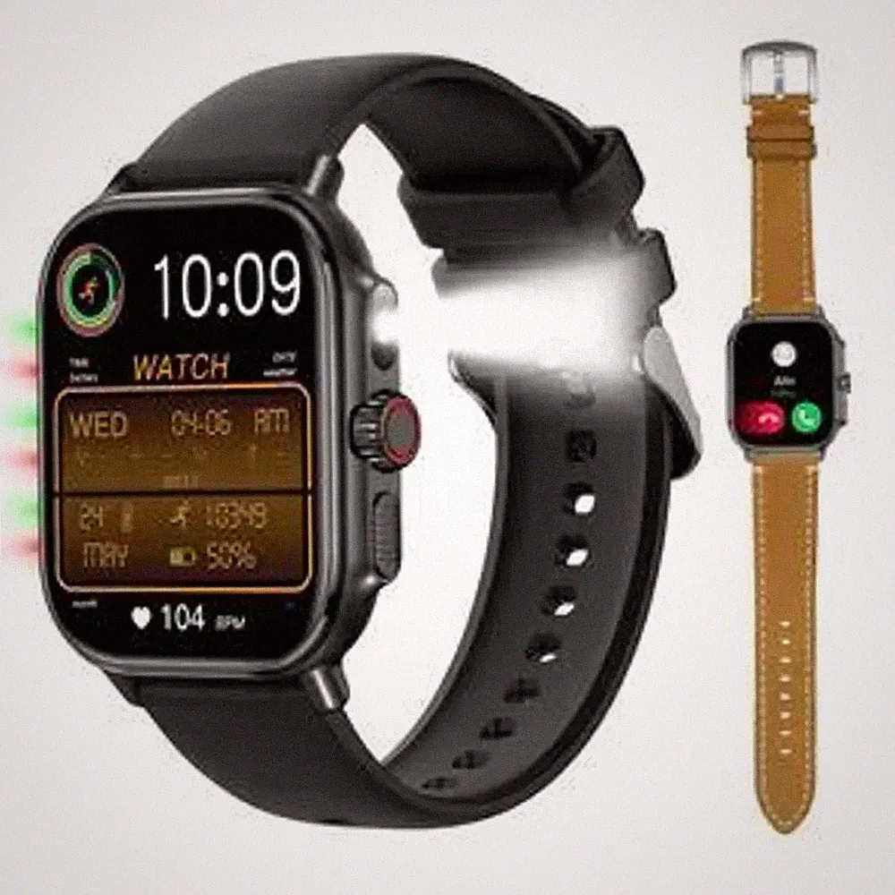 Smartwatch Herren Metallarmband Bluetooth Fitnessuhr IP67 Schrittzähler