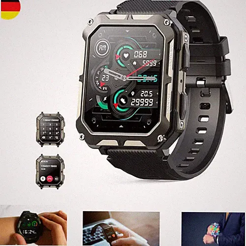 Smartwatch Herren Militär Mit Telefonfunktion ,1,81'' Display Wasserdichtes Akti