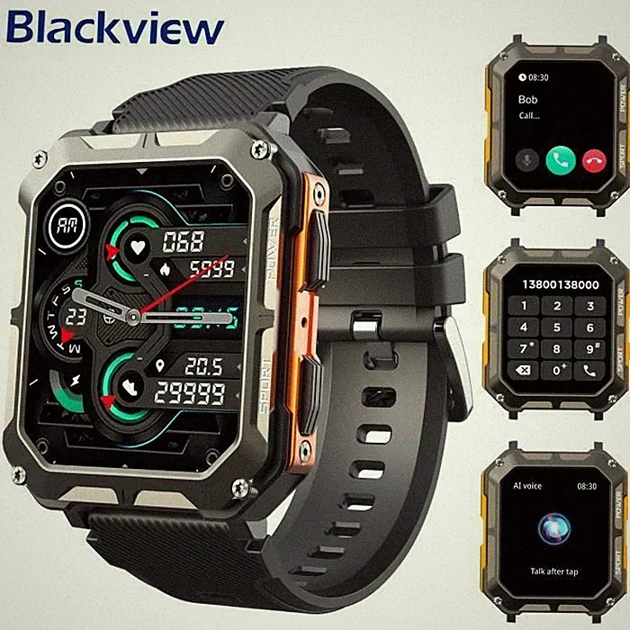 Smartwatch Herren Militär mit Telefonfunktion Pulsmesser Schlafmonitor Sportuhr