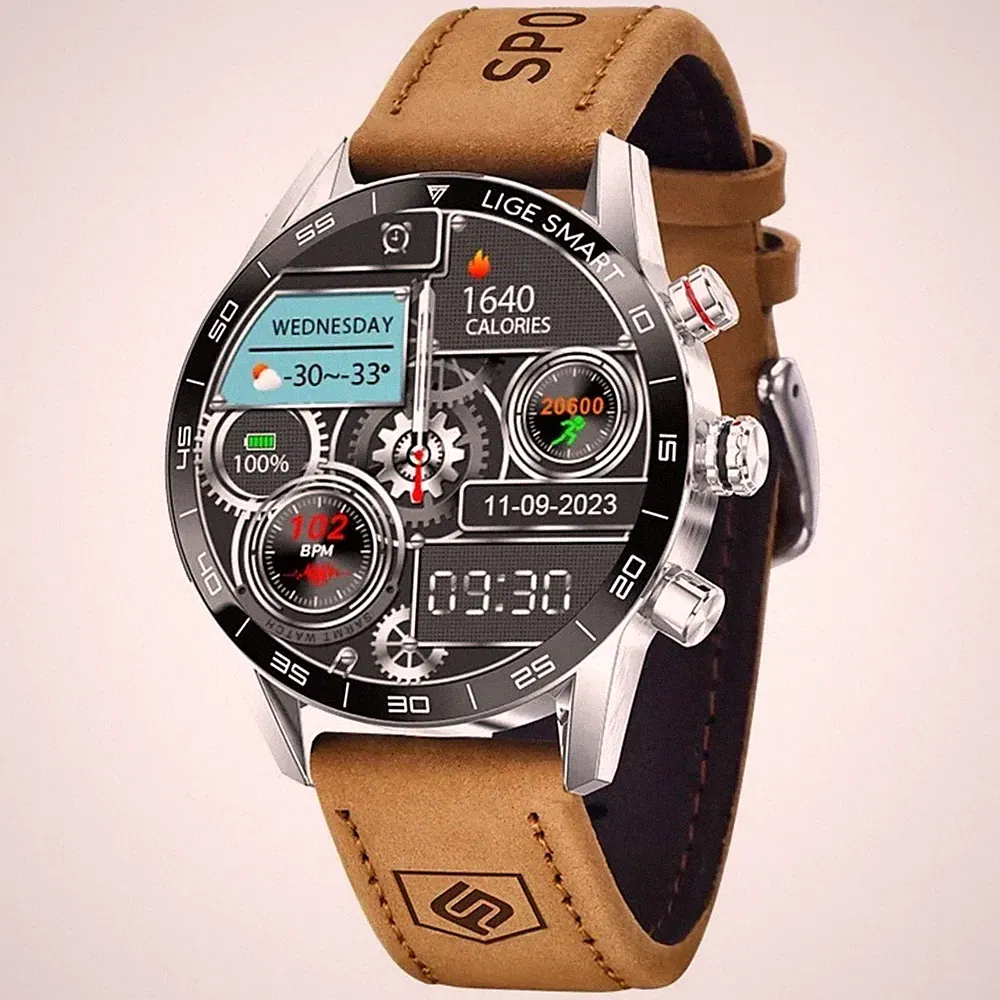 Smartwatch Herren Militär Wasserdicht GPS Bluetooth Anruf AMOLED HD Android iOS