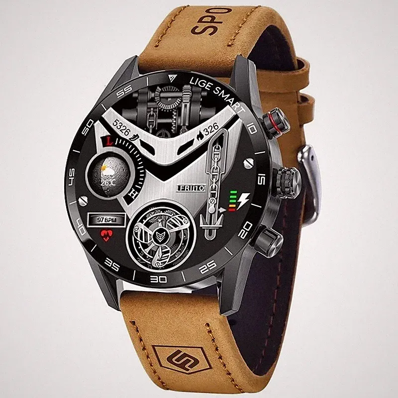 Smartwatch Herren Militär Wasserdicht GPS Bluetooth Herzfrequenz Anruf Sportuhr