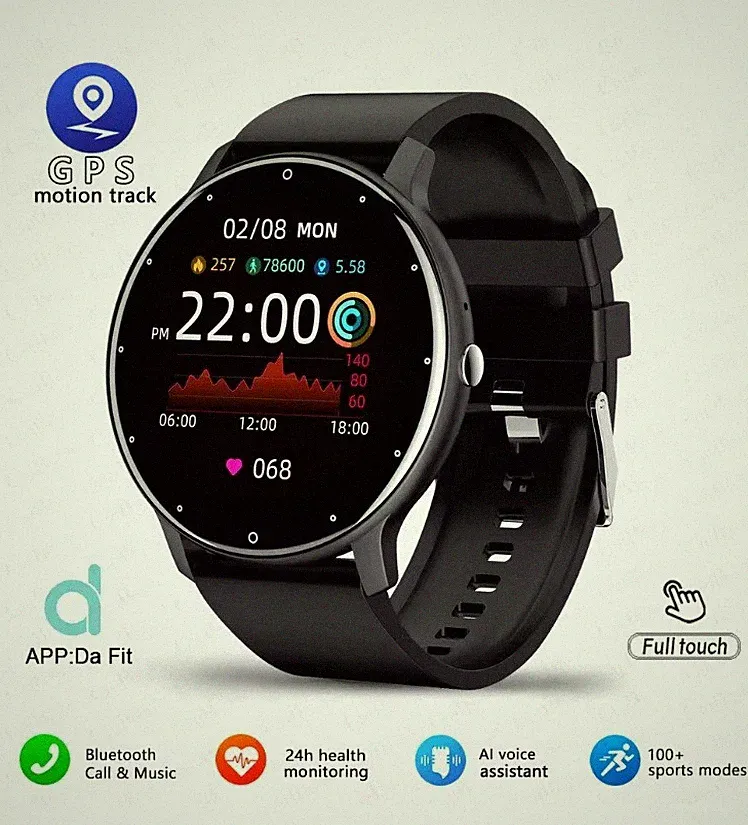 Smartwatch Herren mit Telefonfunktion 1,28" Display für Android & iOS -Luxus Uhr