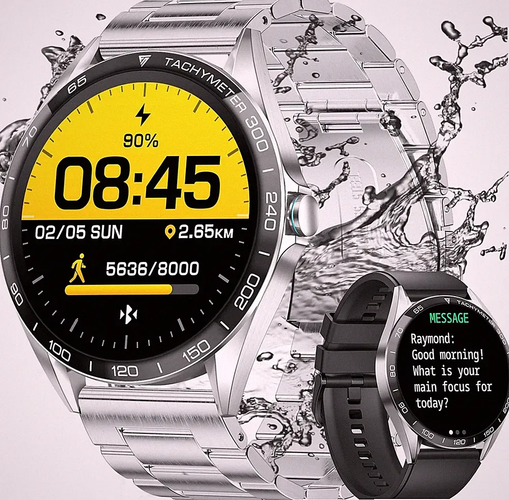 Smartwatch Herren mit Telefonfunktion Armbanduhr für iPhone Samsung Huawei