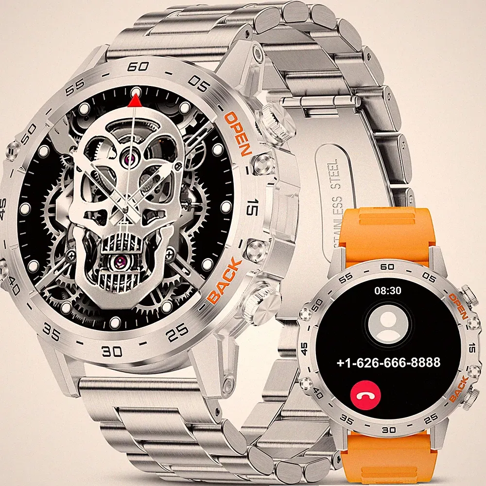 Smartwatch Herren mit Telefonfunktion Fitnessuhr Armbanduhr für iPhone Samsung