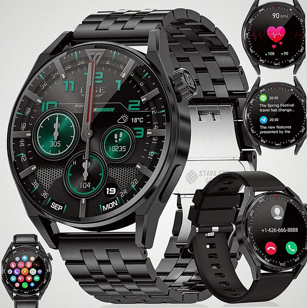 Smartwatch Herren Mit Telefonfunktion Fitnessuhr Tracker 1.39" Touchscreen