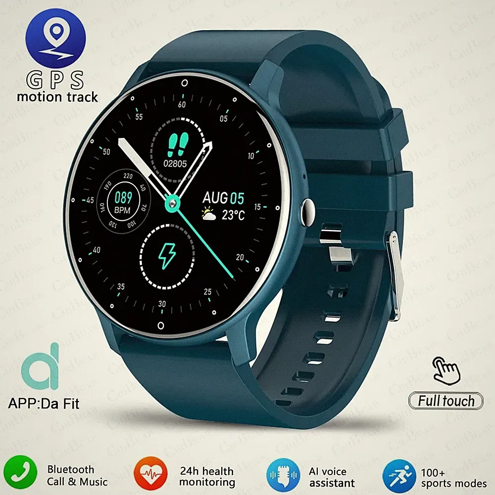 Smartwatch Herren Sport Fitness Uhr ultraleicht Herzfrequenz Voll Touch Anruf