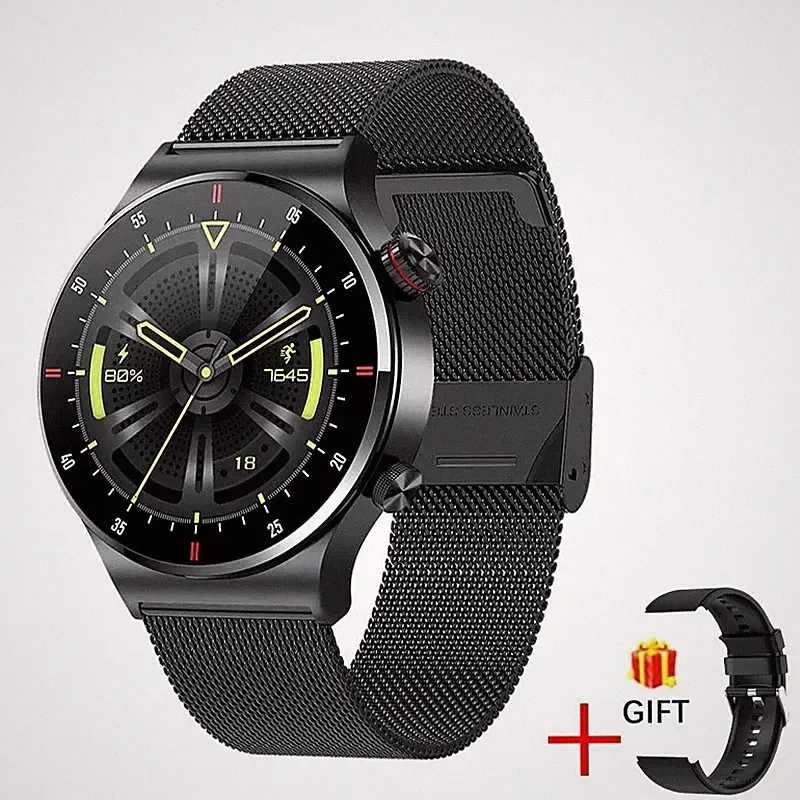 Smartwatch Herren Sport Uhr NFC EKG PPG Bluetooth Anruf wasserdicht Zifferblatt