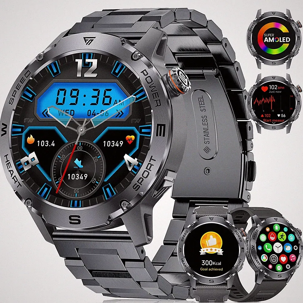 Smartwatch HerrenBluetoothAnrufen,1.43"Amoled/Herzfrequenz/Schlafmonitor