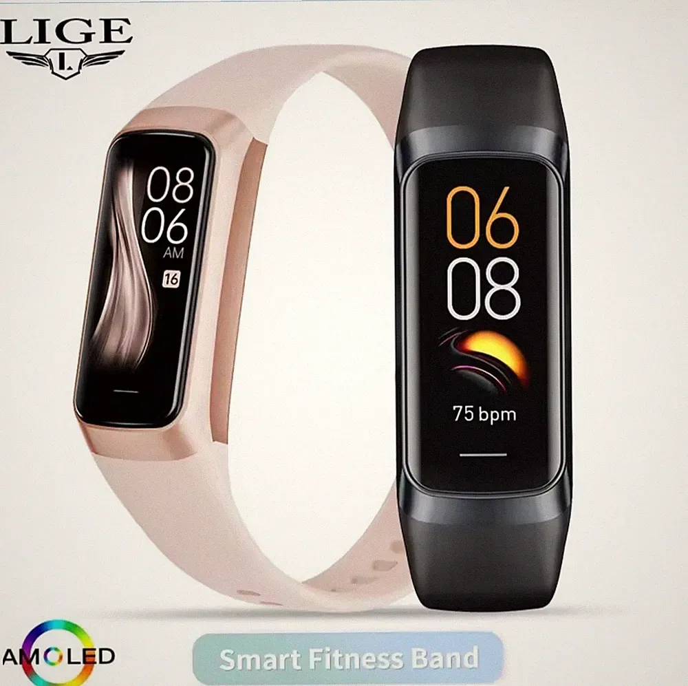 Smartwatch, Herzfrequenz, Blutdruck, Wasserdicht, Sport-Fitness-Tracker