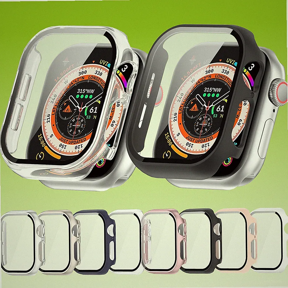 Smartwatch Hülle + Schutzglas für Apple Watch Series 12 11 10 46mm / 42mm Case
