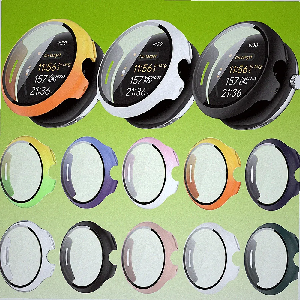 Smartwatch Hülle + Schutzglas für Google Pixel Watch 3 45 / 41mm Kunststoff PC