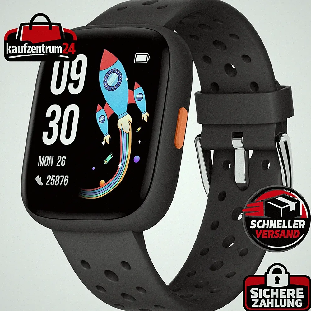 Smartwatch Kinder 1,8" Fitness Uhr Schrittzähler, IP68 Wasserdicht, 5–16 Jahre