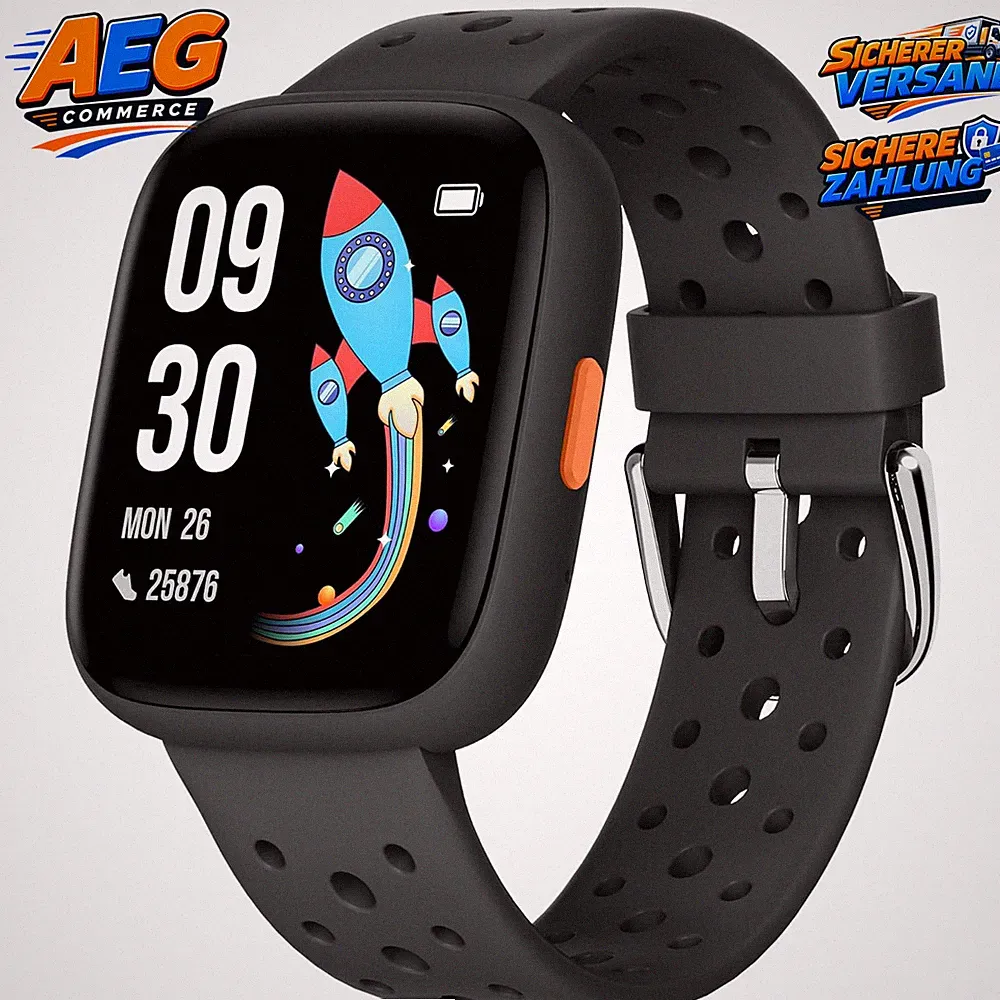 Smartwatch Kinder 1,8" Fitness Uhr Schrittzähler mit App Funktionen