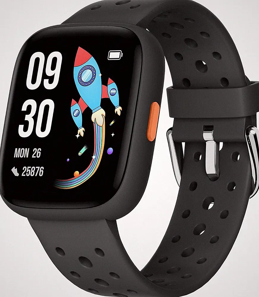Smartwatch Kinder 1,8" Fitness Uhr Schrittzähler Puls Schlafmonitor Schwarz