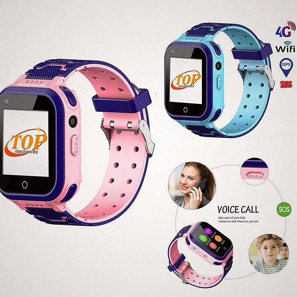 Smartwatch Kinder, 4G Smartwatch Kinder-Uhr Kamera SOS GPS Locator Tracker DE