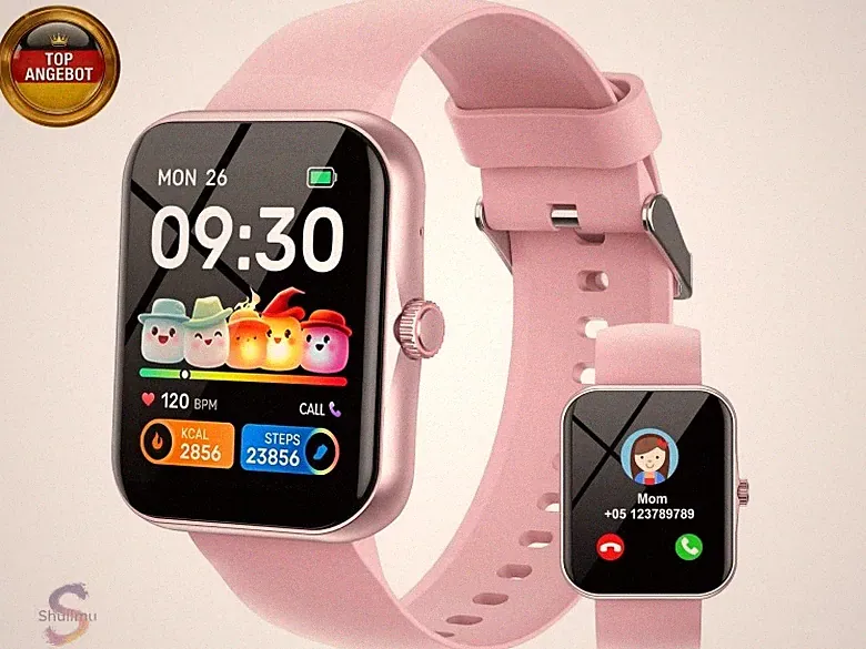 Smartwatch Kinder Fitness Tracker, 1,83" HD Kinder Smartwatch für Mädchen J