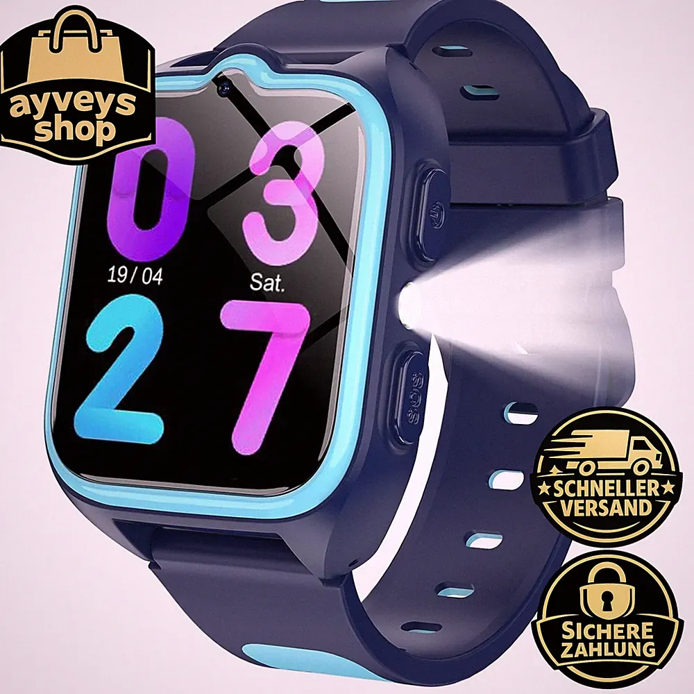 Smartwatch Kinder GPS 4G Anruffunktion SOS Notruf 800mAh Wasserdicht IP67 5